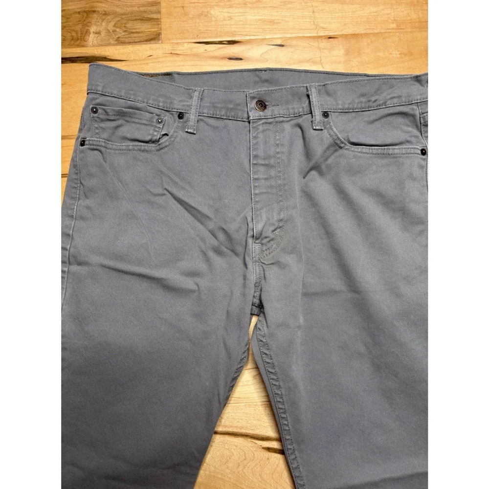 Levi's 513 Slim Straight Jeans Mens 36x31 (Tag 36x32) Grey Stretch Denim